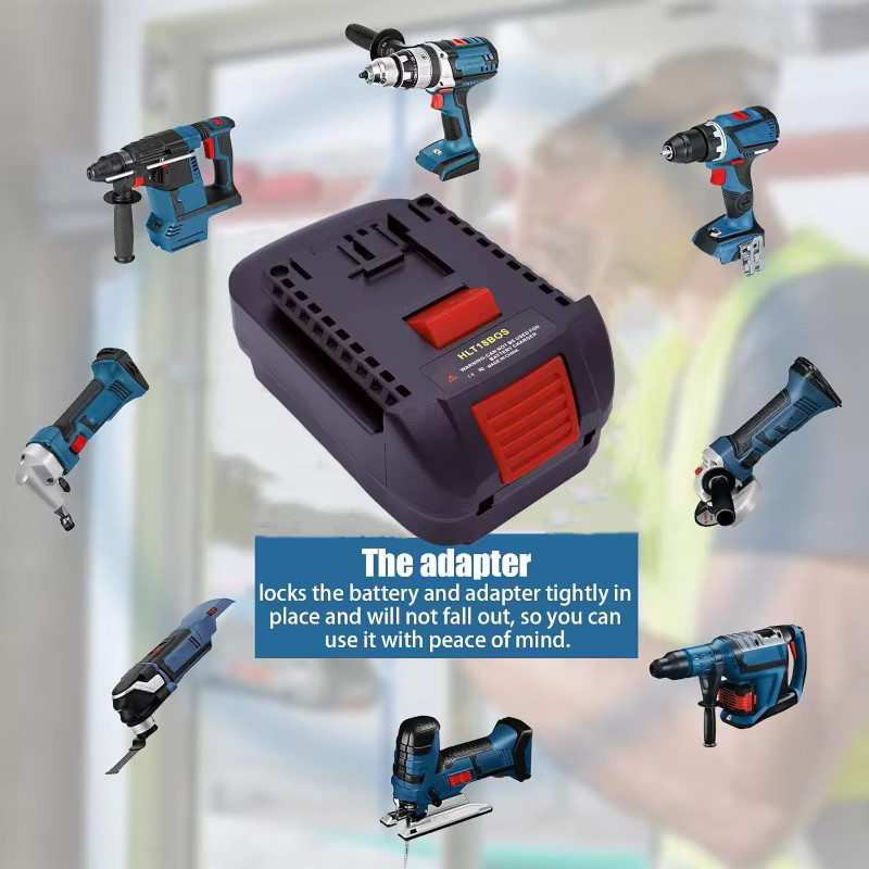 ALASICKA Akku-Adapter-Konverter HLT18BOS in Schwarz für Hilti 22 V Lithium-Ionen-Akkus zur Nutzung mit Bosch 18 V Akku-Elektrowerkzeugen - Bild 3