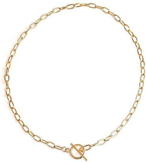 YIRAN Jewelry Halskette Edelstahl, Gold, 55cm, Unisex - Bild 1