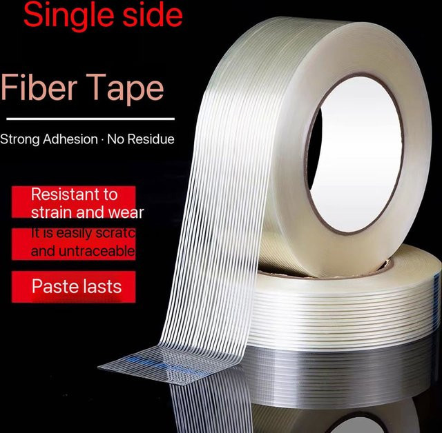 BANGSHE Faserklebeband transparent, hochviskoses Netz-Klebeband für industriellen Einsatz und Modellbau, Breite: 2 cm - Bild 1