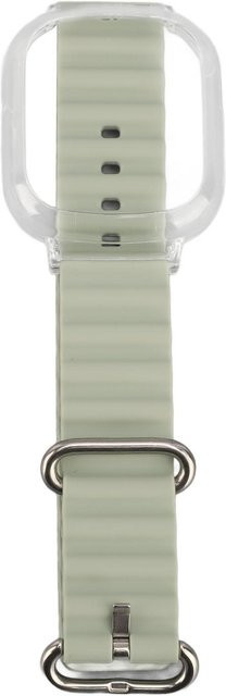 Neoglint Uhrenarmband Silikon, hellgrün, mit transparentem PC-Rahmen, Unisex - Bild 1