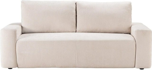 Vente-unique Schlafsofa Daviso in Beige mit Ausziehfunktion und Stoffbezug, Breite: 210 cm - Bild 1
