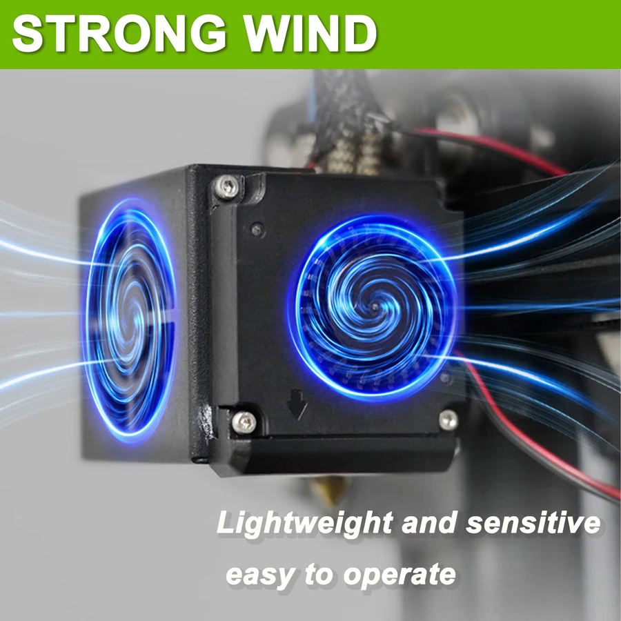 Creality Original 4010 Lüfter DC 24 V für Extruder-Hot-End und Turbolüfter in Schwarz für Ender 3 und Ender 3 Pro 3D-Drucker - Bild 5