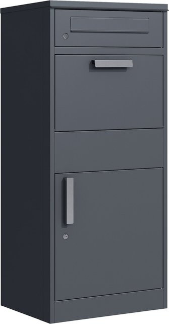 Paketbox DEGAMO aus Stahl in Anthrazit, B/T/H: 50 x 38 x 112 cm - Bild 1