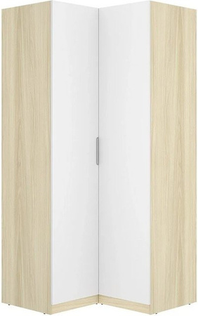 Kalony Eck-Kleiderschrank Modern Weiß B: 96,6 cm, T: 95,0 cm, H: 203,5 cm