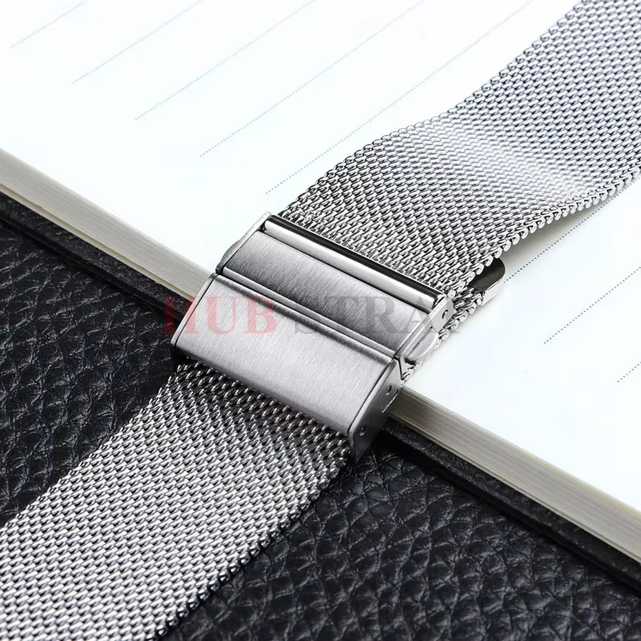 Uhrenarmband Edelstahl, Mesh, Silber, Unisex - Bild 2