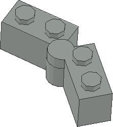 Youe Shone Scharnier Ziegel 1X2 Dunkelgrau 20-teiliges Set - Bild 1