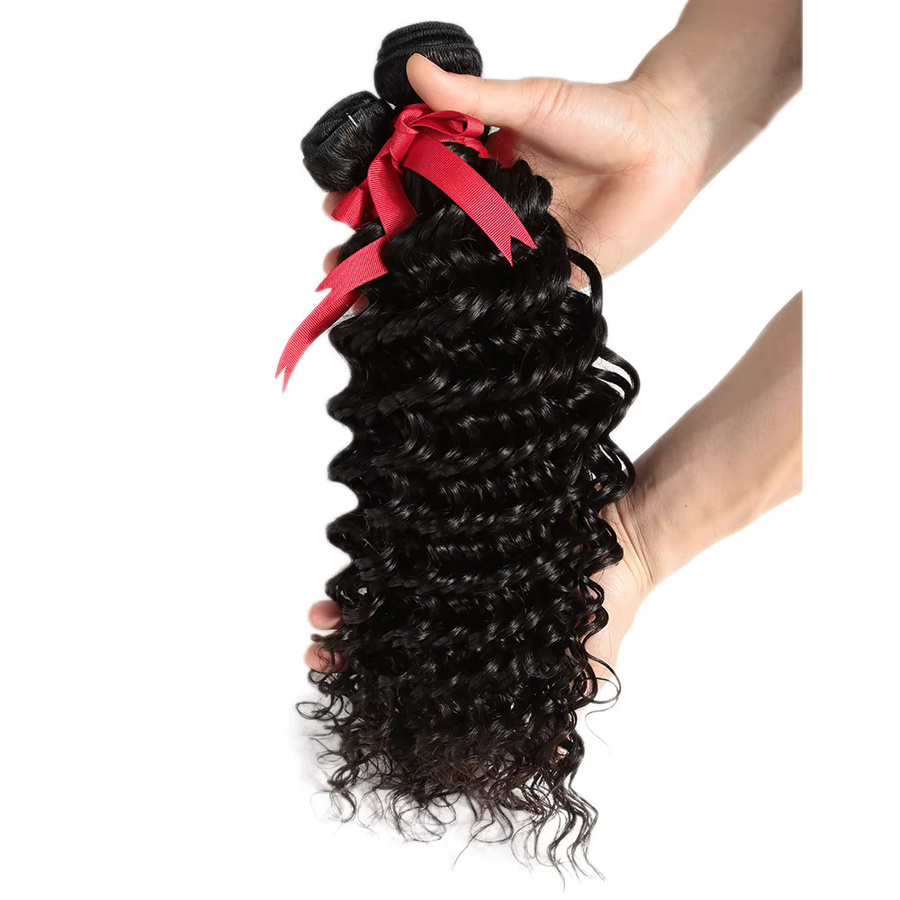 Echthaar-Bündel tiefe Welle, 28 Zoll, Remy brasilianisches Haar, Damen - Bild 3