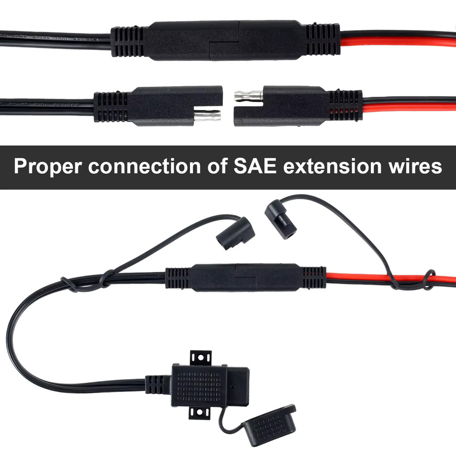 Professionelles Motorrad-USB-Ladegerät mit SAE-zu-USB-Adapter 5V/2.1A und wasserdichter Abdeckung in Schwarz - Bild 5