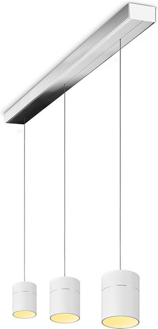 Oligo Tudor M LED-Pendelleuchte 3-flammig Weiß matt mit Chrom-Baldachin und Tunable White (2200K - 5000K) - Bild 1
