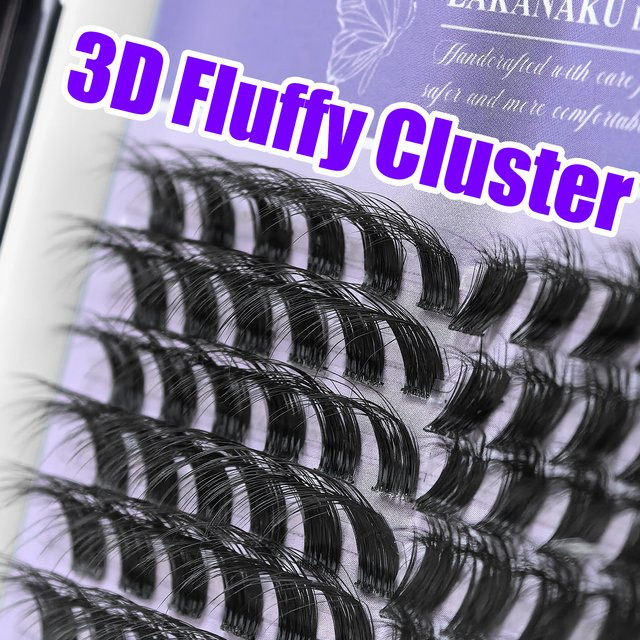 LAKANAKU DIY Wimpernband, 3D-Faux-Nerz-Cluster-Wimpern, Unisex - Bild 1