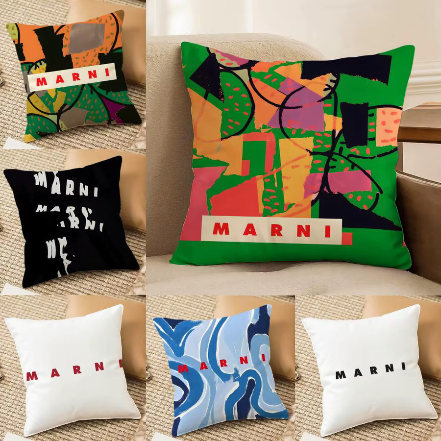 M-mARNI Modekissenbezug aus doppelseitigem Plüsch in Schwarz und Multicolour, quadratisch, B/T/H: 30 x 30 x 1 cm - Bild 2