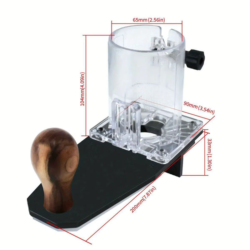 FNICEL Präzisions-Trimmer-Fräser Set mit transparenter Tauchbasis und Führungsplatine zur Holzbearbeitung - Bild 3