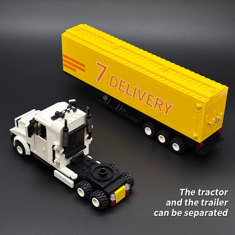 oenas Städtische Logistik-Transport-LKW-Bausteine-Set, Fahrzeugmodell - Bild 2
