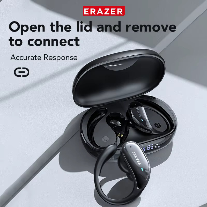 Erazer XT80 OWS True Wireless-Kopfhörer in Schwarz mit Bluetooth 5.4, Mikrofonunterdrückung und geringer Latenz - Bild 3