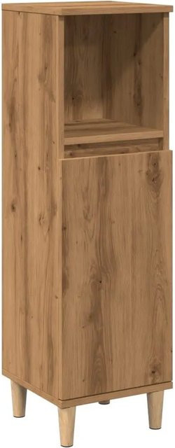 vidaXL Badschrank Artisan-Eiche in Braun mit Regalfach und Türen, B/T/H: 30 x 30 x 100 cm - Bild 1