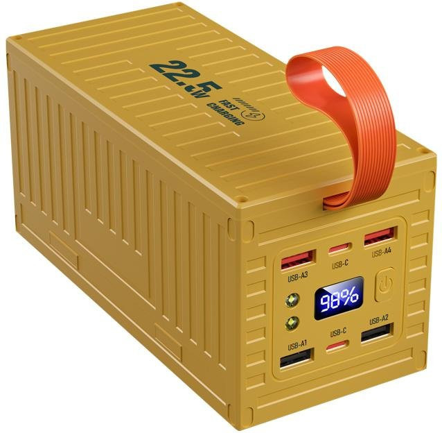 QOOVI Powerbank 60000 mAh mit 22,5 W Schnellladung PD QC 3.0 in Orange - Bild 1