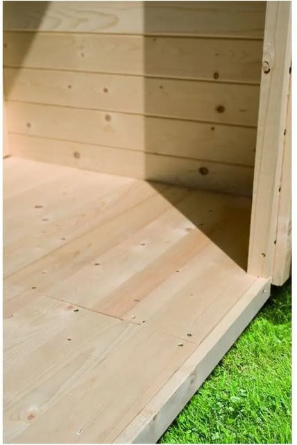 Karibu Holzfußboden für Gartenhaus Boras 3 in Natur Braun, B: 238 cm, T: 213 cm - Bild 1