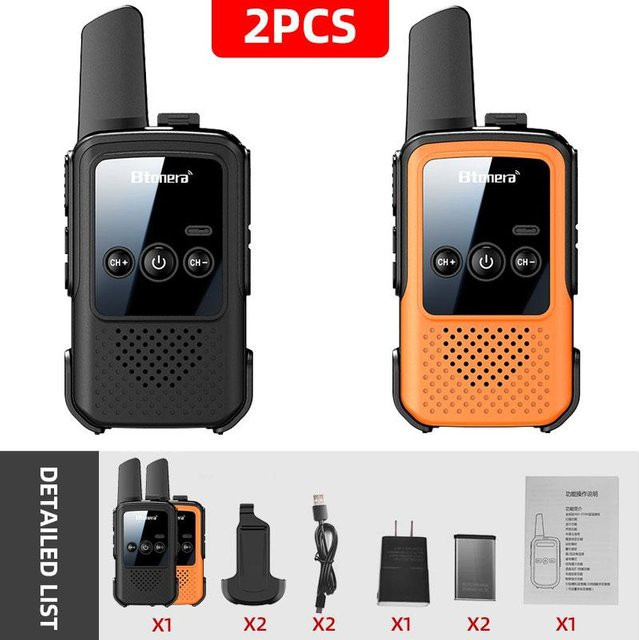 BTONERA BT300 Mini-Walkie-Talkie Set für Kinder, 2 Stück tragbare Zwei-Wege-Radios PMR/FRS für Camping und Spielzeug - Bild 1