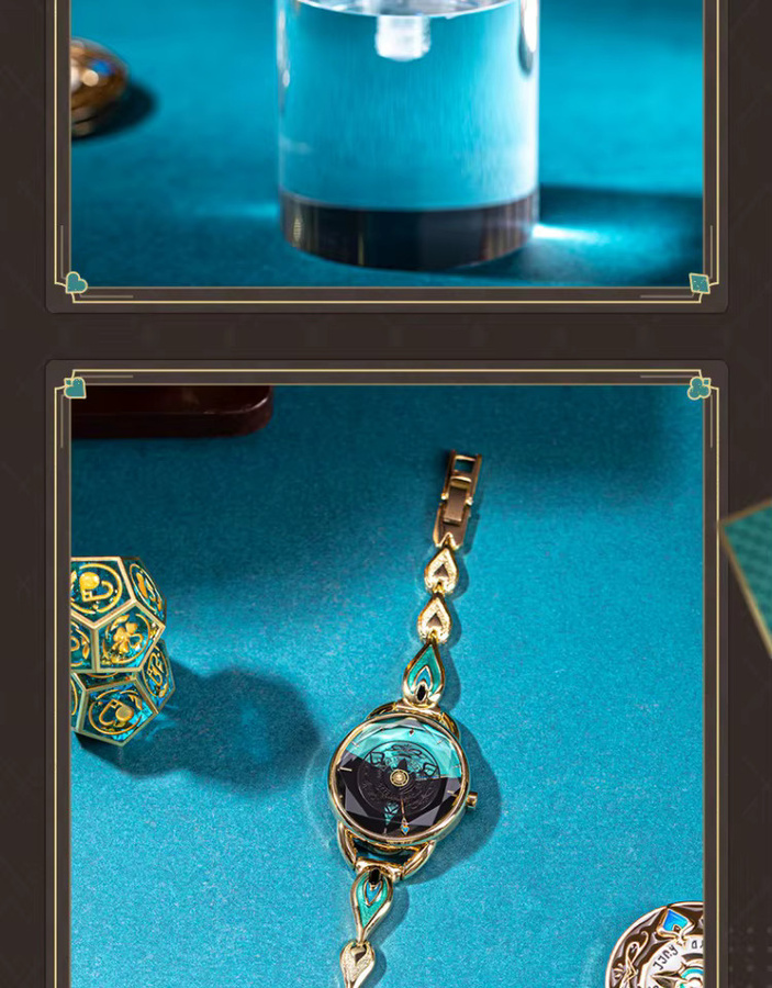 MiHoYo Armbanduhr, Analoguhr, Gold, Rund - Bild 2