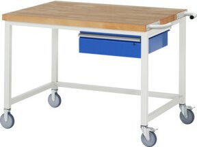 Rau Fahrbare Werkbank 8001 in Grau und Multicolour mit 1 Schublade, B/T/H: 125 x 90 x 88 cm - Bild 1