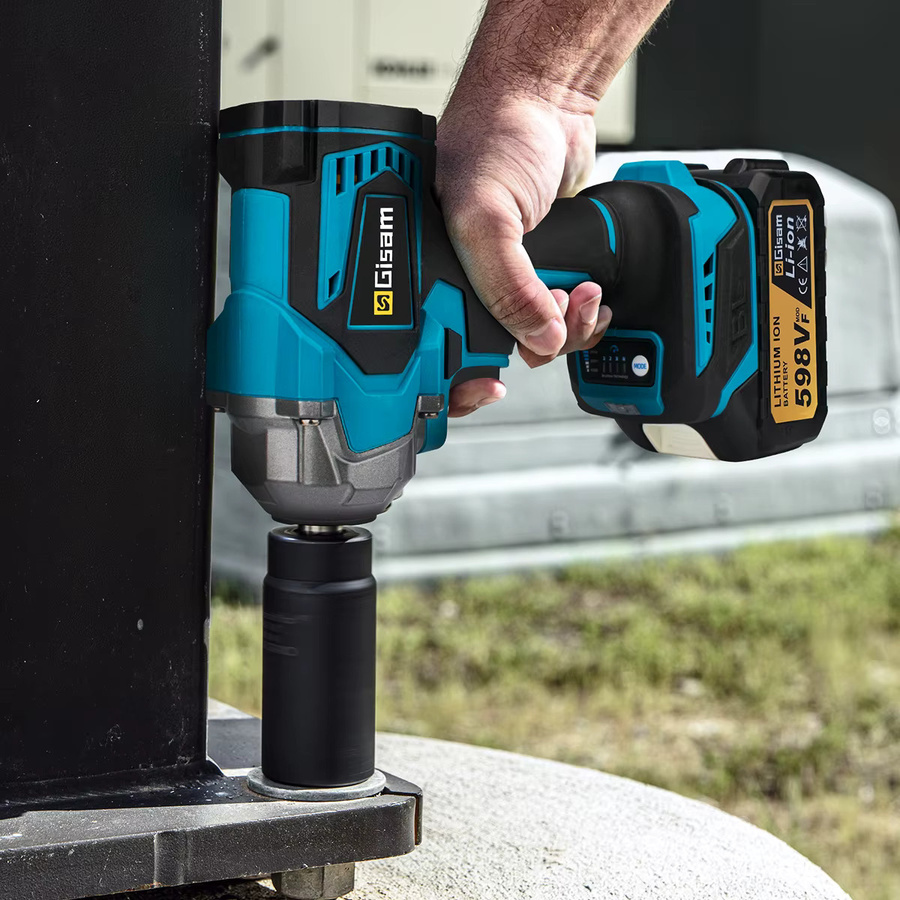 Makita bürstenloser elektrischer Schlagschrauber 1/2 Zoll mit 1200 nm Drehmoment, kabelloser Akku-Schraubenschlüssel für Makita LXT 18 V Akkus, Blau - Bild 3