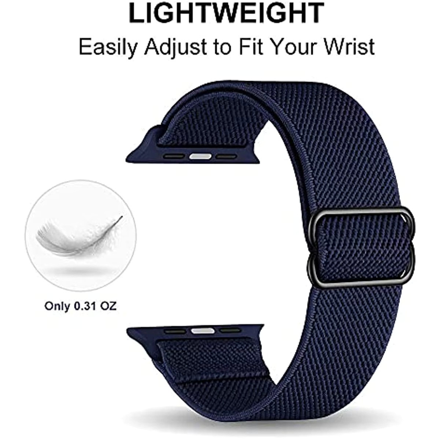 SARENGAWA Uhrenarmband Nylon, Gestricktes elastisches Schlaufenarmband, Unisex - Bild 2