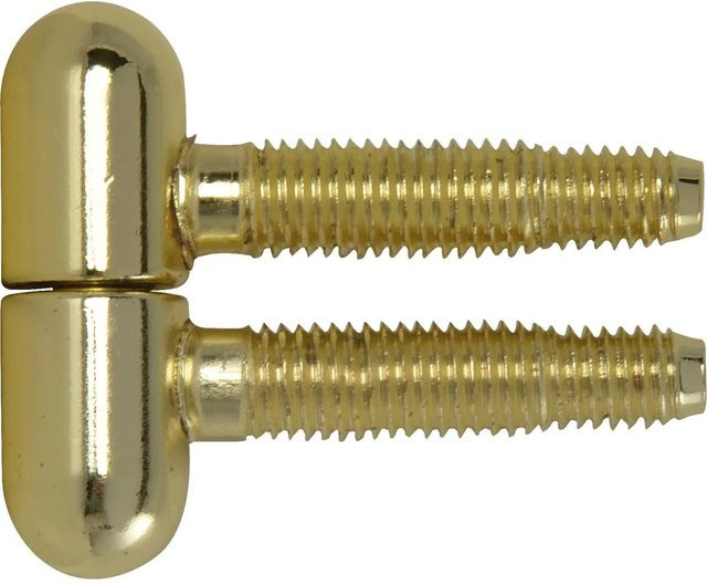 SFS Einbohrband Türband mit Rundkopf und 3-Stufengewinde aus Stahl, vergoldet, Durchmesser: 13 mm - Bild 1