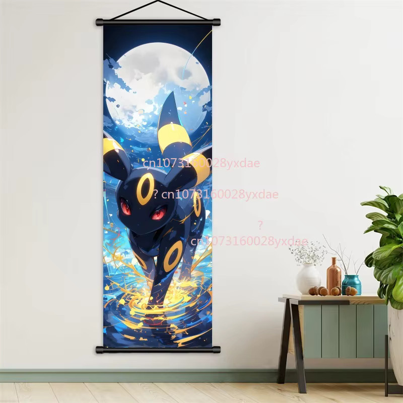 Takara Tomy Pokemon Umbreon Kunst-Rollbild Wanddeko aus Leinwand - Bild 3
