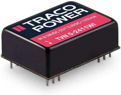 TracoPower TVN 5-2425WI DC/DC-Wandler Print 24 V/DC auf 24 V/DC und -24 V/DC 104mA 5W Schwarz - Bild 1