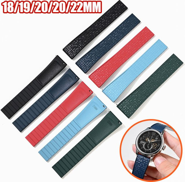 OAKCHARM Uhrenarmband, Kautschuk, Schwarz, Unisex - Bild 1