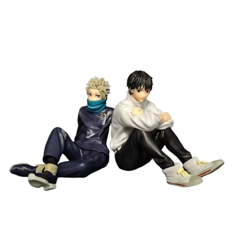 Bandai Jujutsu Kaisen Anime-Charaktermodell Okkotsu Yuta und Inumaki Toge aus PVC in Schwarz und Weiß als Sammlerstück und Desktop-Dekoration - Bild 2