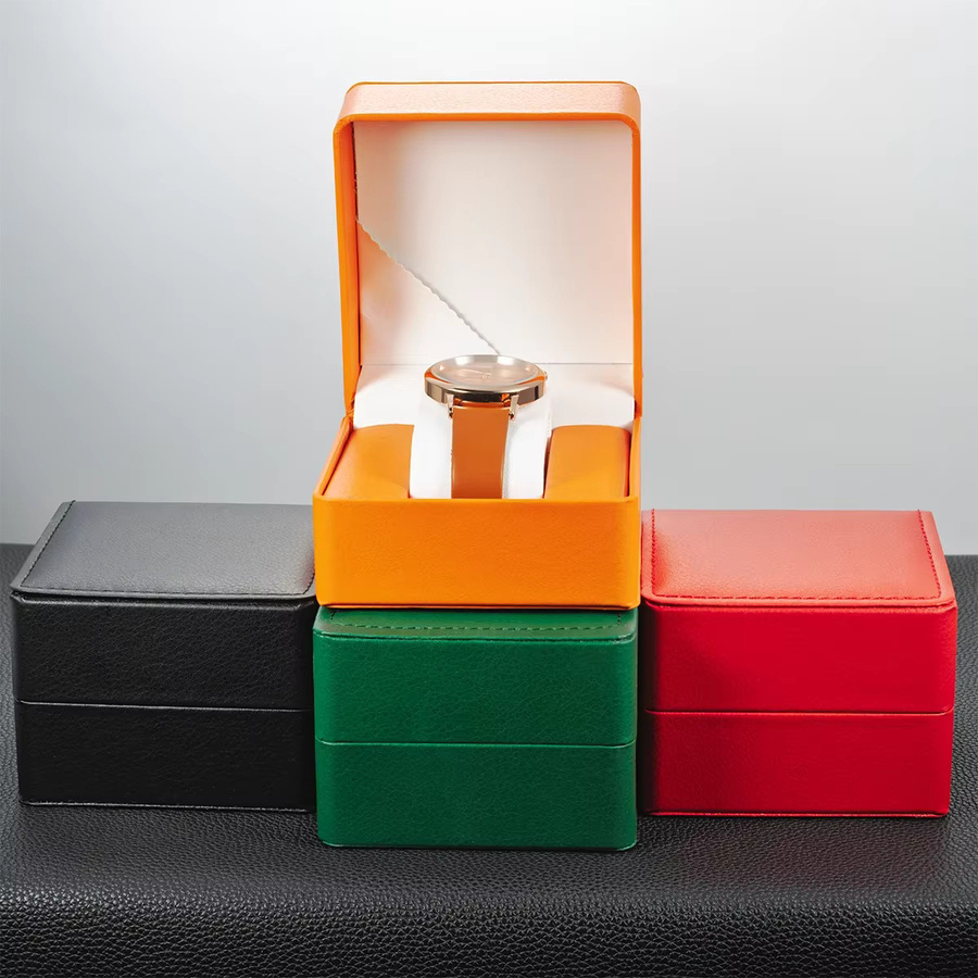 OAKCHARM Uhren-Aufbewahrungsbox aus PU-Leder und Flanell in Schwarz für Damen und Herren - Bild 2