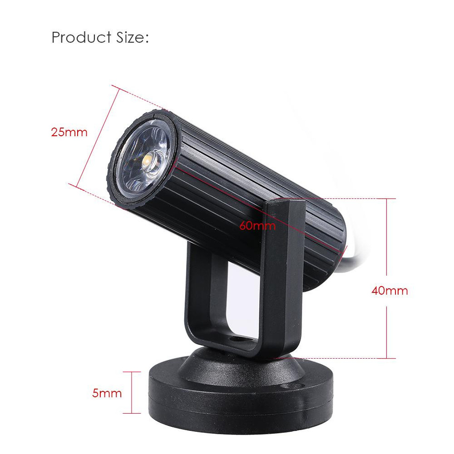 TOMTOP JMS LED Mini Spot Lampe für Bühnenbeleuchtung und Party-Dekoration in Blau - Bild 3