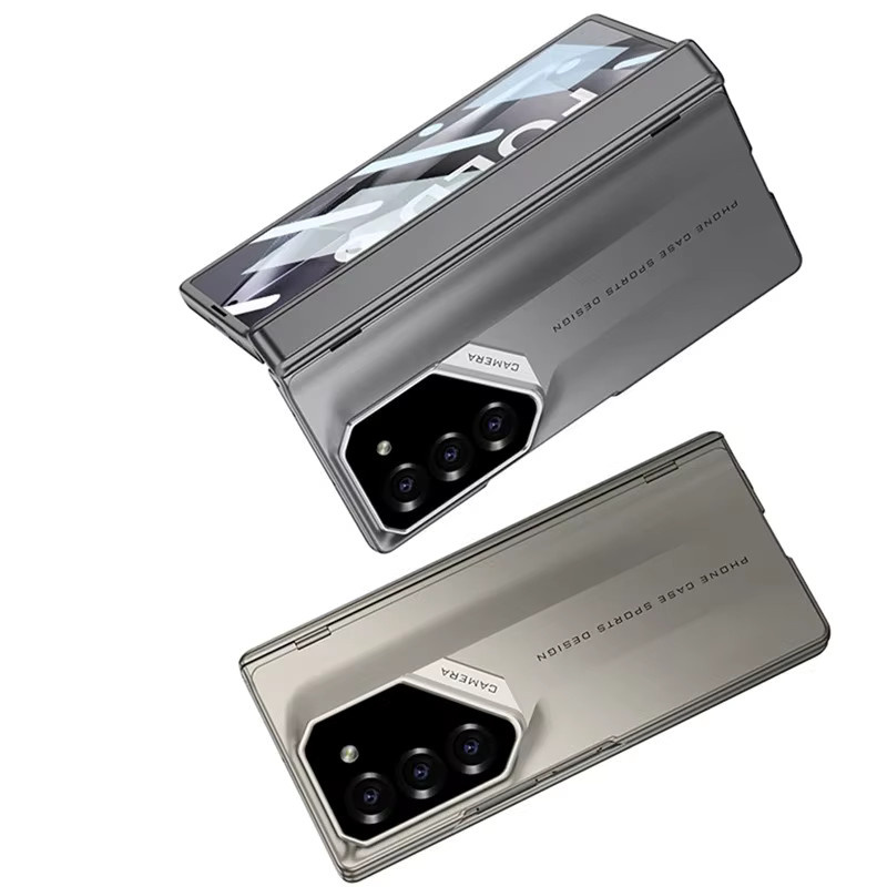 Luxuriöse matte Handyhülle in Grün mit magnetischem Scharnier und Vollbild-Schutzfolie aus gehärtetem Glas für Samsung Galaxy Z Fold 7, Z Fold 6 und Z Fold 5 - Bild 5