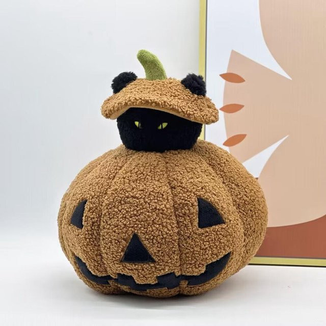 Yiran toy Halloween Kürbis Plüschkissen, Khaki, Orange, Plüsch / Textil - Bild 1