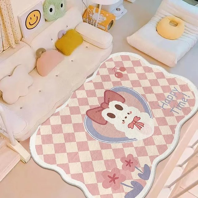 VIKAMA Teppich aus Kaschmirimitat in Pink für Wohnzimmer und Schlafzimmer - Bild 1