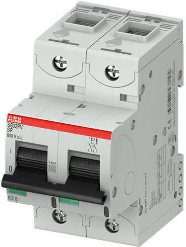 ABB 2CCF019602R0001 S802PV-SP32 Photovoltaik-Sicherung 2polig in Grau - Bild 1