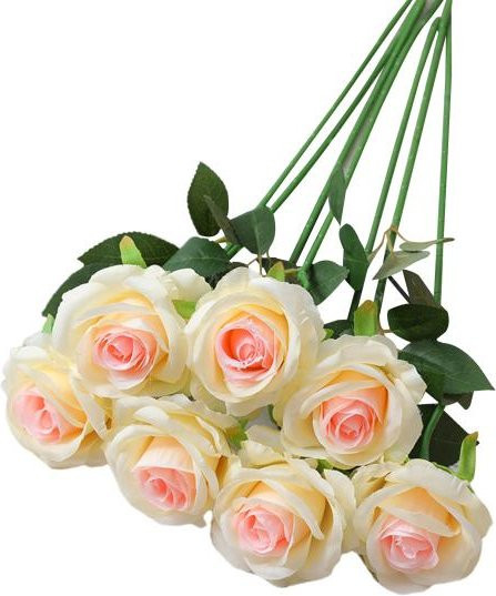 12 Stück künstliche Rosenblüten von DYS Home Decor in Pink für deine Hochzeitsdekoration - Bild 1