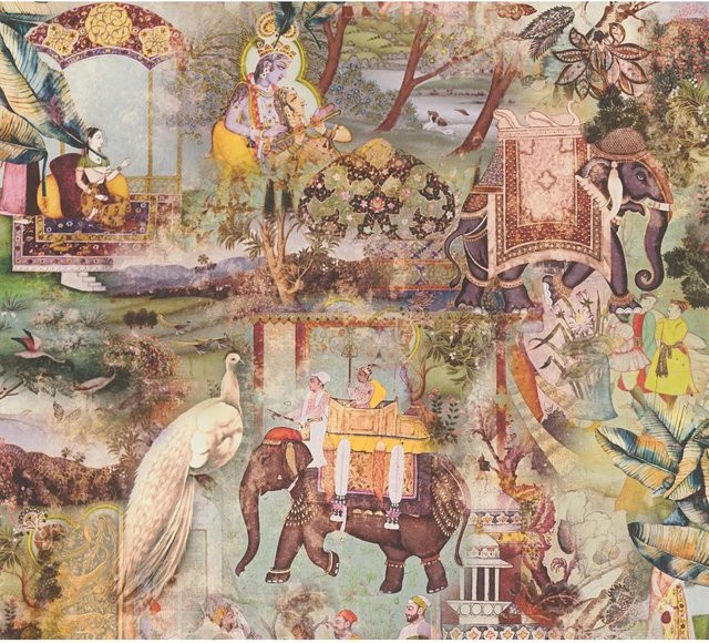 A.S. Création Vliestapete Orientalisch Vintage in Grün und Braun mit botanischem Muster, matt - Bild 1