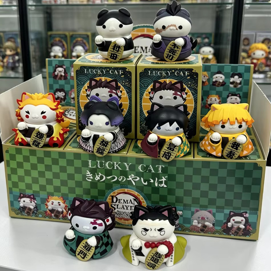 Bandai Demon Slayer Katzen-Version Figuren, 8-teiliges Set, Mini Sammelfiguren - Bild 4