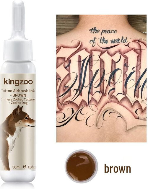 GlowEssence Airbrush-Tattoo-Farbe, braun, 30 ml, Unisex - Bild 1