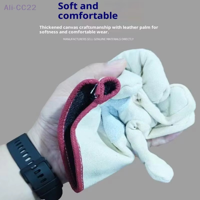 CC22 Arbeitsschutzhandschuhe aus doppelt verdickter Leinwand für Schweißer und Wartungsarbeiten - Bild 3