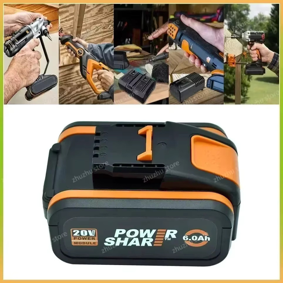 Worx Original Lithium-Ionen-Akku 20V mit 8,0 Ah für WA3551, WA3553, WX176, WX550, WX386, WXino 3, WXgain und WX800, WU268 - Bild 3