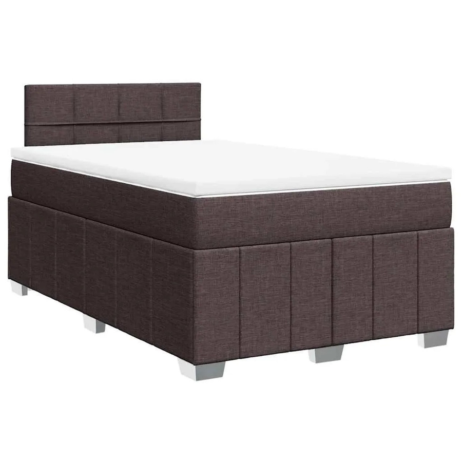 vidaXL Boxspringbett mit Matratze Dunkelbraun B/T: 120 x 200 cm - Bild 2