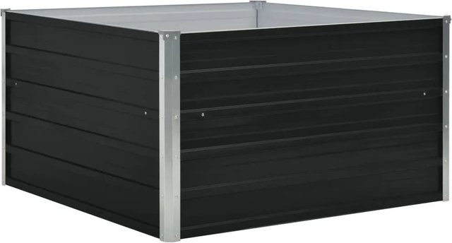 Furnicato Hochbeet aus verzinktem Stahl in Anthrazit, B/T/H: 100 x 100 x 45 cm - Bild 1