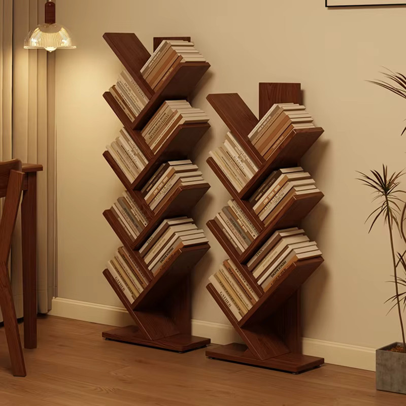 DUTRIEUX Bücherregal aus Holz in Braun, minimalistisches Standregal für Home Office und Innenbereich - Bild 2
