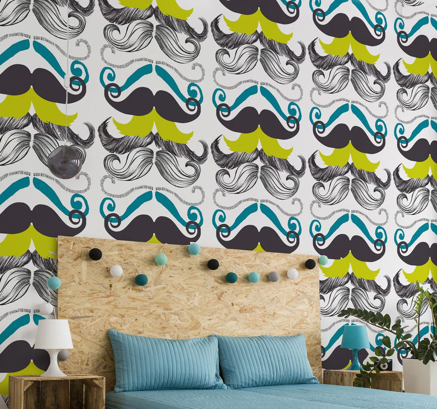 MINDTHEGAP Tapete Different Moustaches WP20089 Mural in Multicolour mit Typografie und abstraktem Design - Bild 2