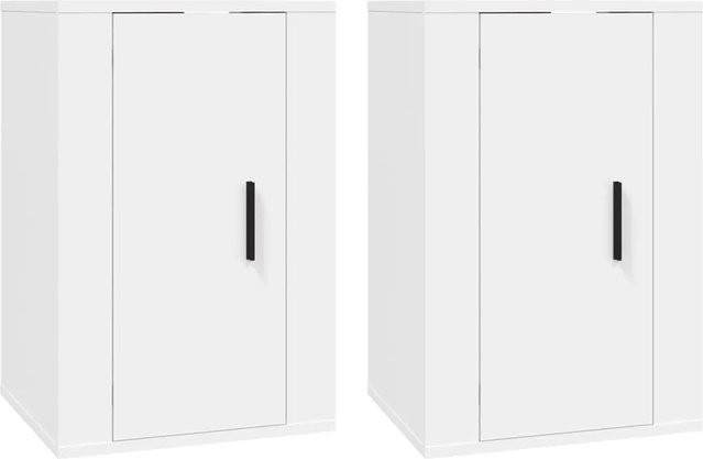 vidaXL TV-Wandschränke 2er-Set Weiß, klassisch, B/T/H: 40 x 34,5 x 60 cm - Bild 1