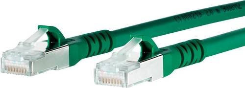 Metz Connect RJ45 Patchkabel CAT 6a S/FTP Ethernet LAN Grün, Länge: 3,00 m - Bild 1