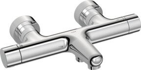 Hansa Duscharmatur HANSAPRISMA mit Thermostat und Einhebelmischer zur Wandmontage in Chrom - Bild 1